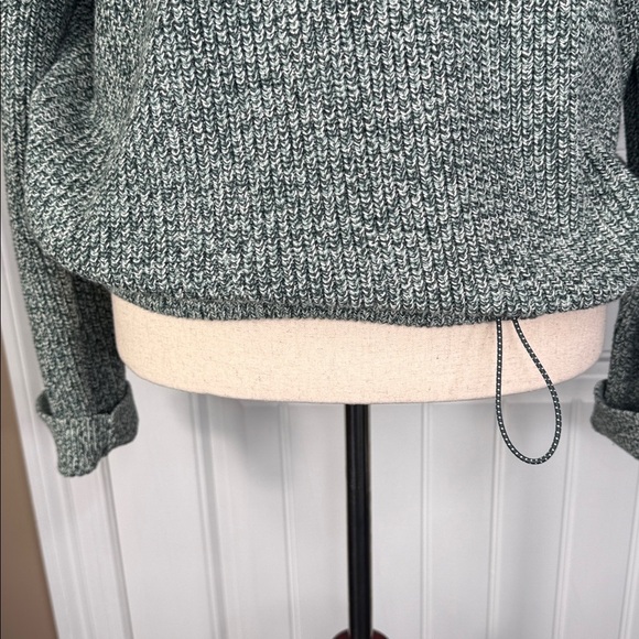 Lou & Grey Marled Drawstring Hem Sweater Womens  L Green NWT - Picture 3 of 12